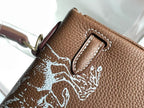 BIRKIN 25 BAG IN CHOCOLATE BROWN CALFSKIN WITH WHITE STICKER (MADE - TO - ODER)