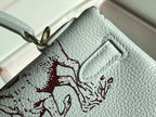 BIRKIN 25 BAG IN WHITE CALFSKIN WITH COLORFUL STICKER 228763 (MADE - TO - ODER)