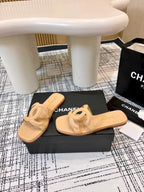 CC 26s Open-toe Sandal Beige Sheepskin 681944