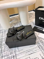 CC 26s Open-toe Sandal Black Sheepskin 681947