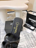 CC 26s Open-toe Sandal Black Sheepskin 681947