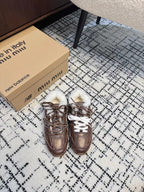 Miu Balance 530 SL Sneakers fleece lining Wood Brown Suede