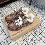 Miu Balance 530 SL Sneakers fleece lining Wood Brown Suede