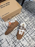Miu Balance 530 SL Sneakers fleece lining Dark Brown Suede