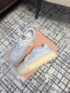 Miu Sneakers Balance Smoky White Calfskin