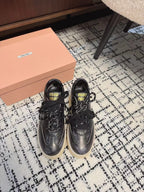 Miu Balance Sneakers Black Leather
