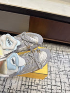 Fendi Flow Trainers Grey Suede 682048