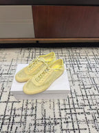 Jimmy Choo Sunny F Sneaker Yellow Lace Leather 682043