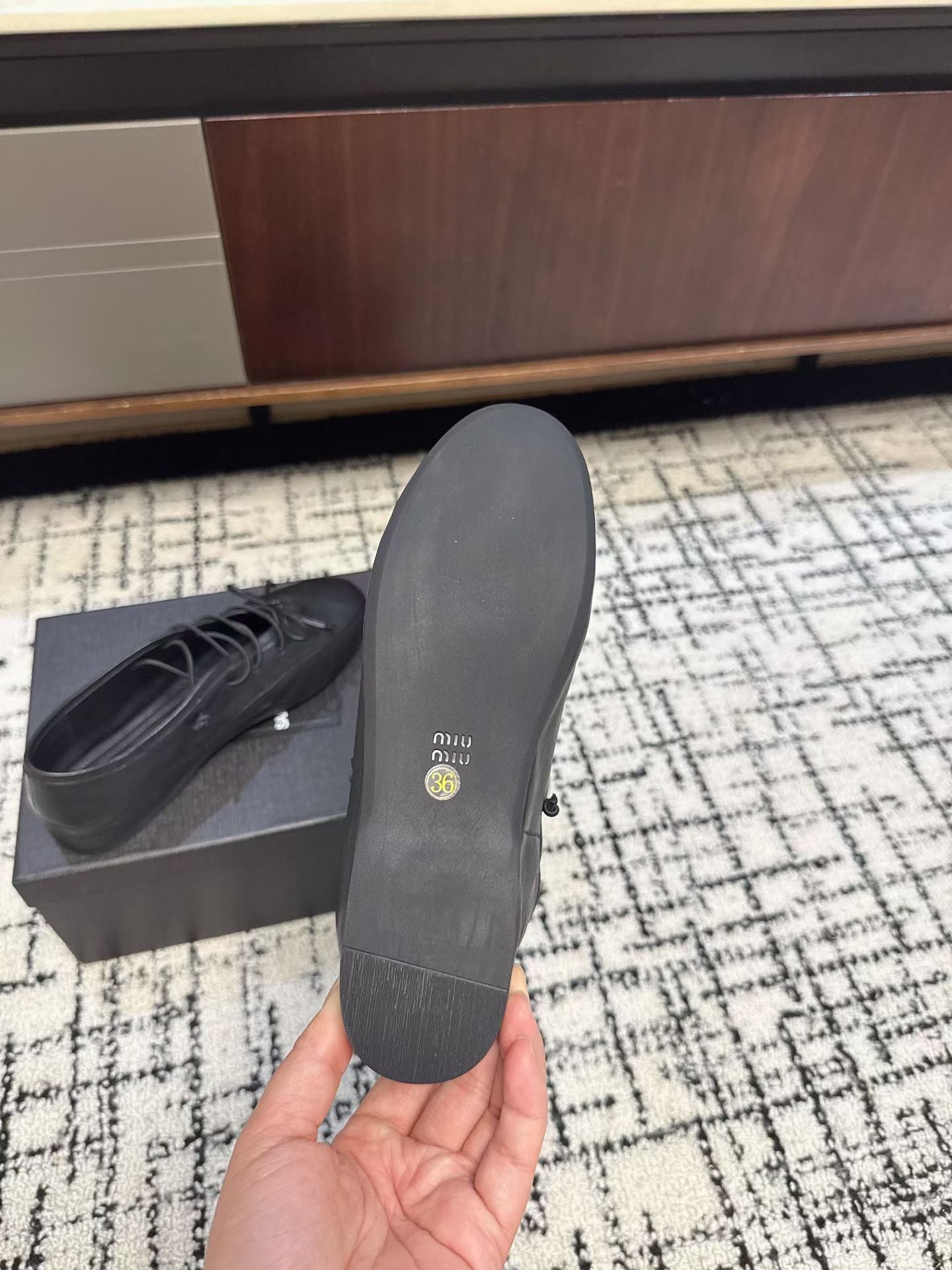Miu 2026 Ballerinas Black Nappa Leather 682023