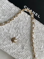 CC Kelly Shopper 19cm White Sequin