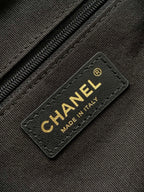 CC 25A Small Tote 36cm Grey Suede Black Calfskin