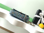 Chanel 2026 Flap Bag 21cm Blue mix Colors Sequin Leather 325283