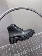 LV Checker Ankle Boots Black Lambskin