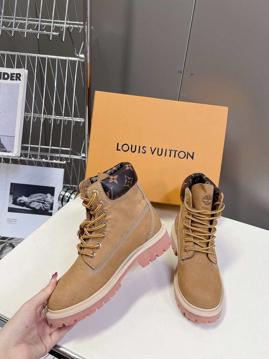 LV x Timberland Ankle Boot Brown Cowhide