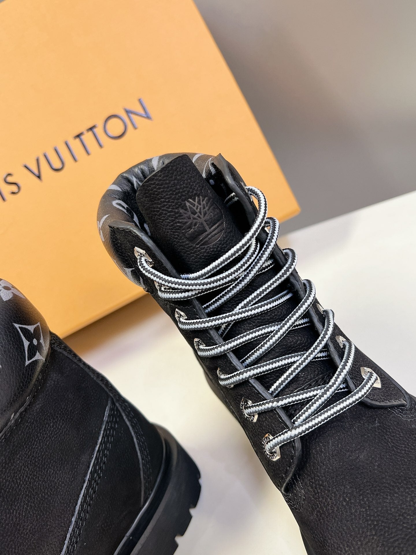 LV x Timberland Ankle Boot Black Cowhide