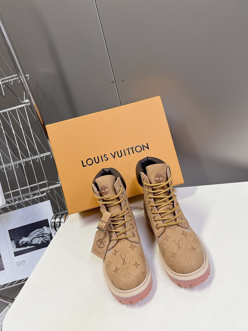 LV x Timberland 6-In Ankle Boot Brown Monogram Sude