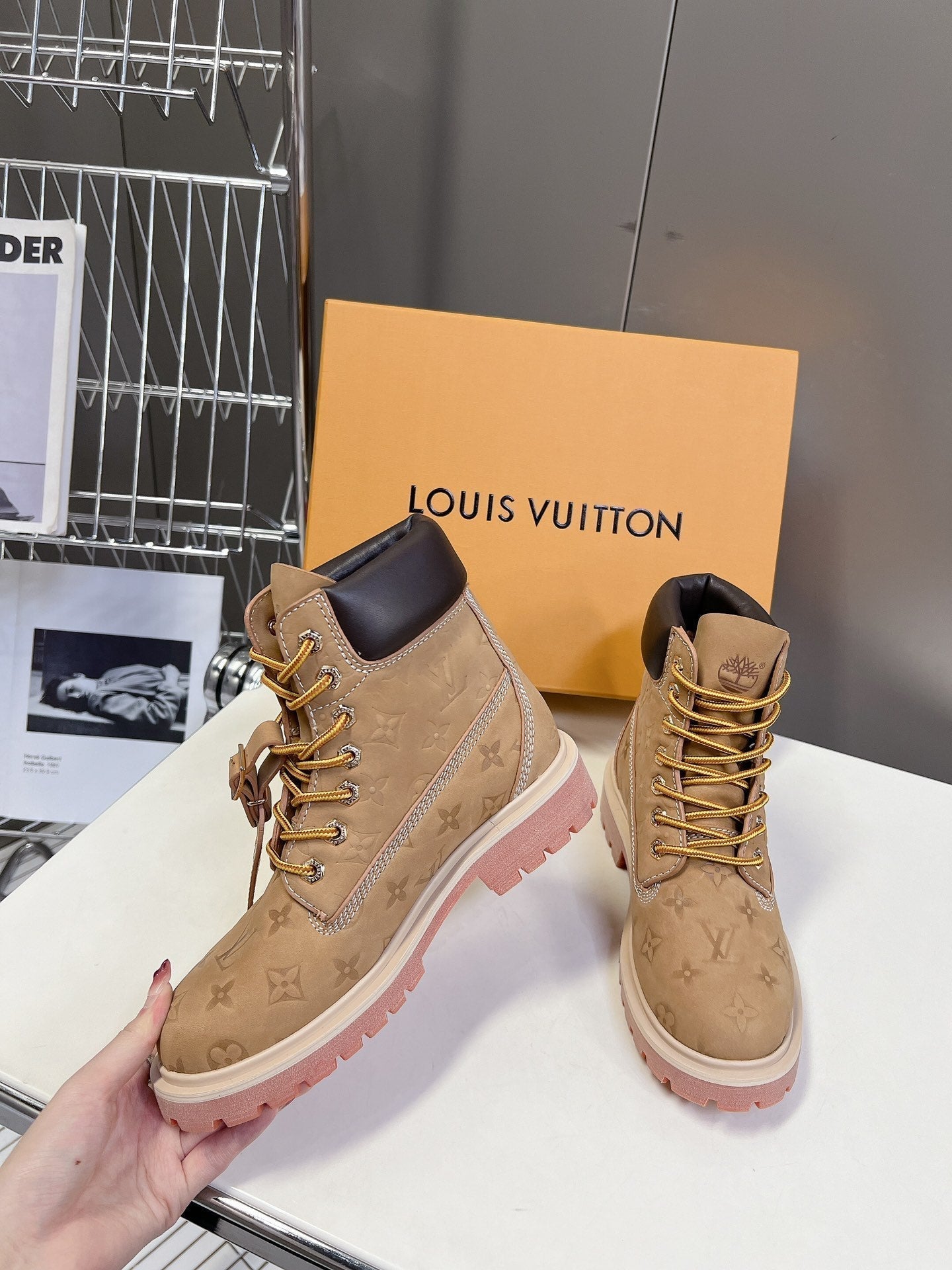 LV x Timberland 6-In Ankle Boot Brown Monogram Sude