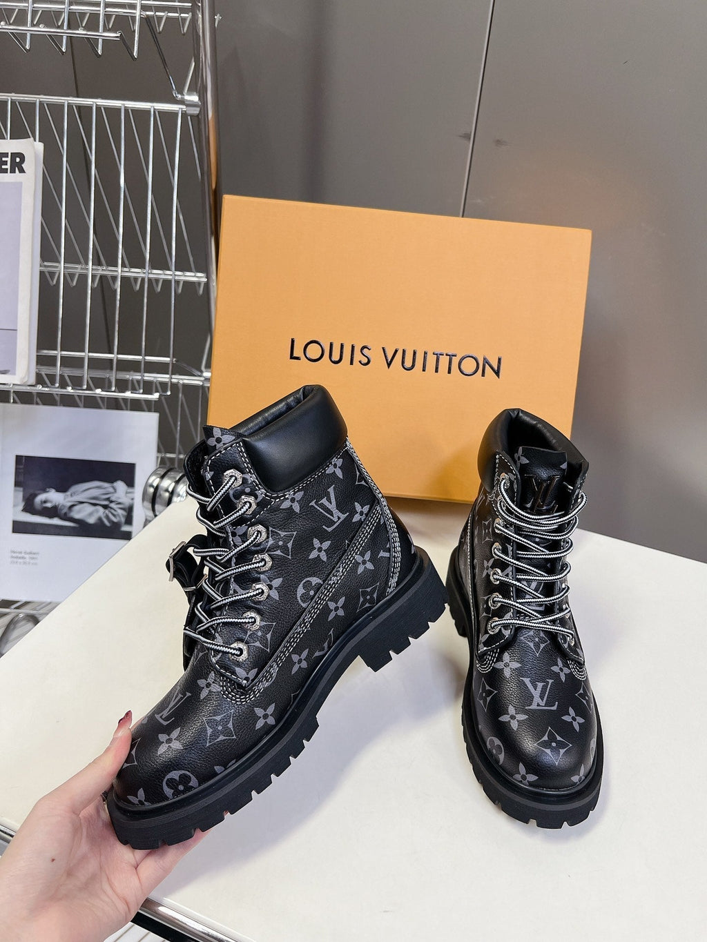 LV x Timberland 6-In Ankle Boot Black Monogram Cowhide