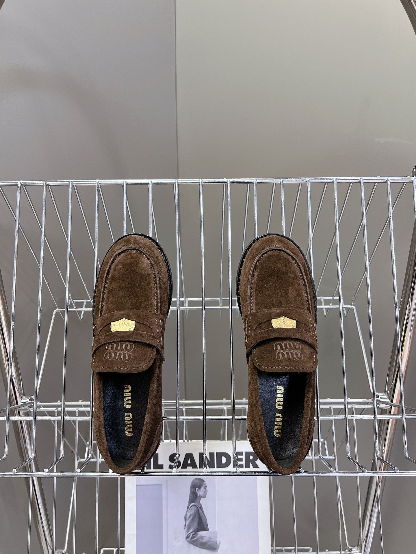 Miu Loafers   Dark Brown Suede