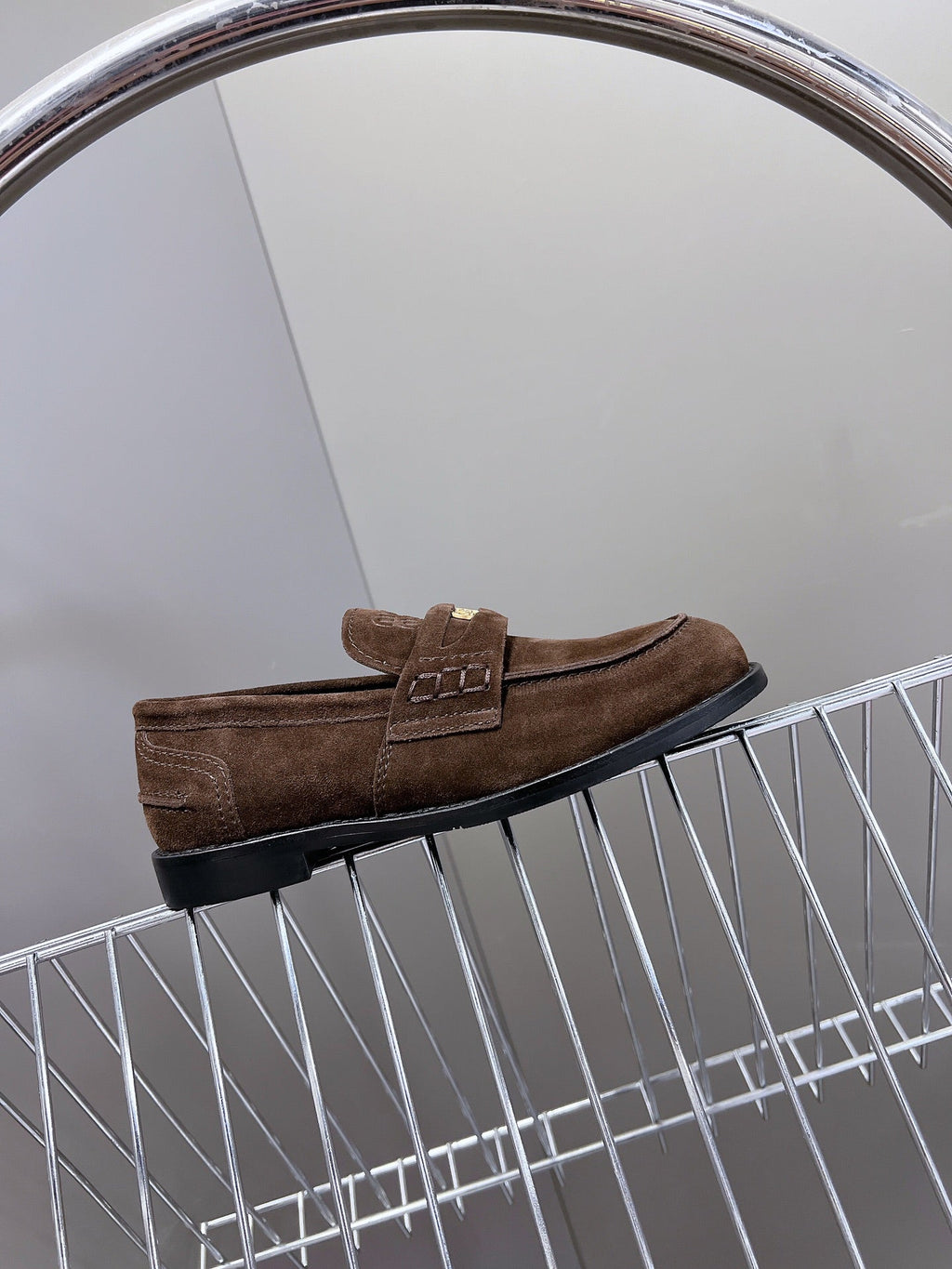 Miu Loafers   Dark Brown Suede