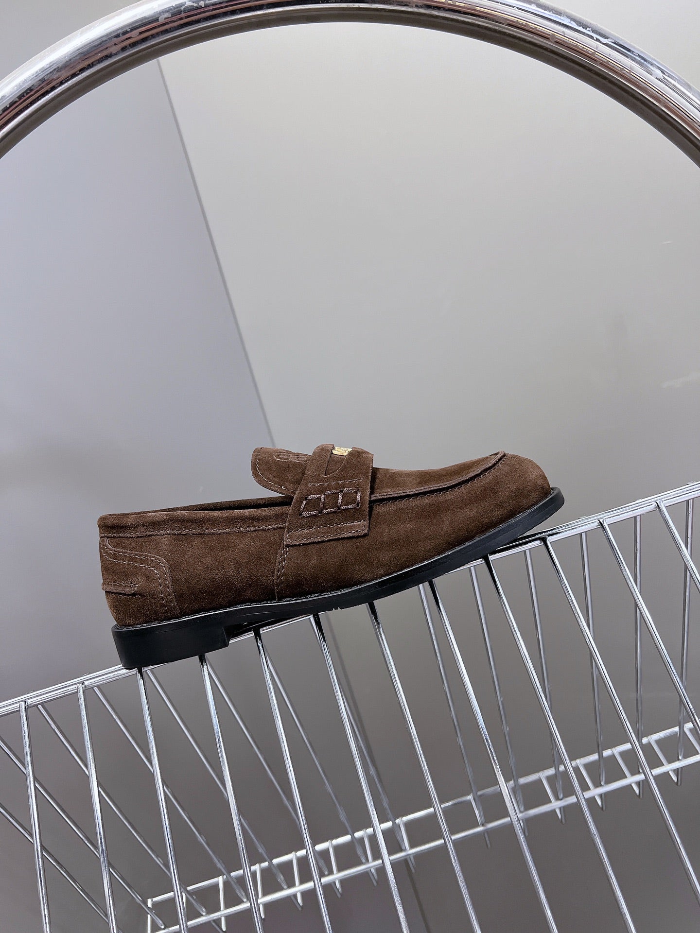 Miu Loafers   Dark Brown Suede