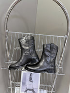 CELINE 25 cowboy boots black calfskin 434413