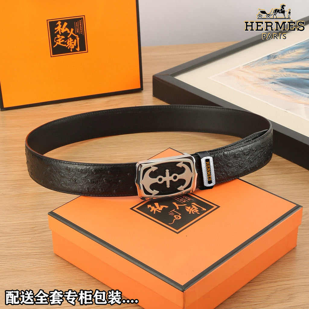 HM Constance Belt 38mm Black   Leather 619665