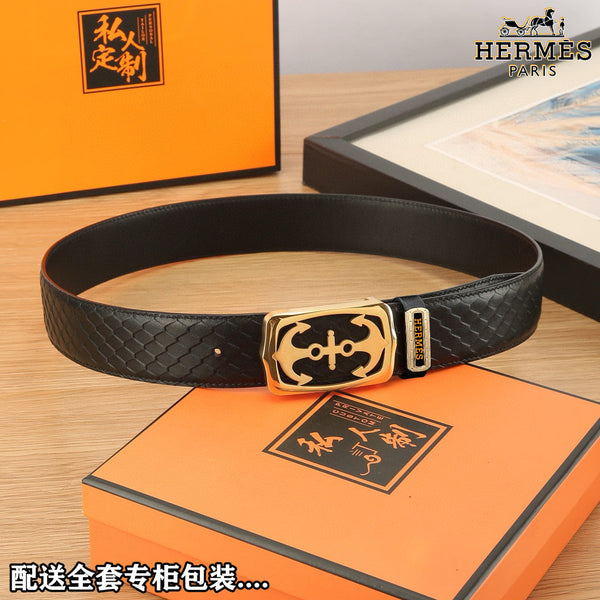 HM Constance Belt 38mm Black   Leather 619665