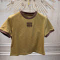 Miumiu 2026 T-shirt Olive Green Cotton