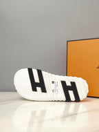 HM INFRA SANDAL WHITE AND BLACK LAMBSKIN