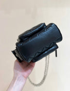 Chanel 24K Special Edition Camera Bag Black Sheepskin