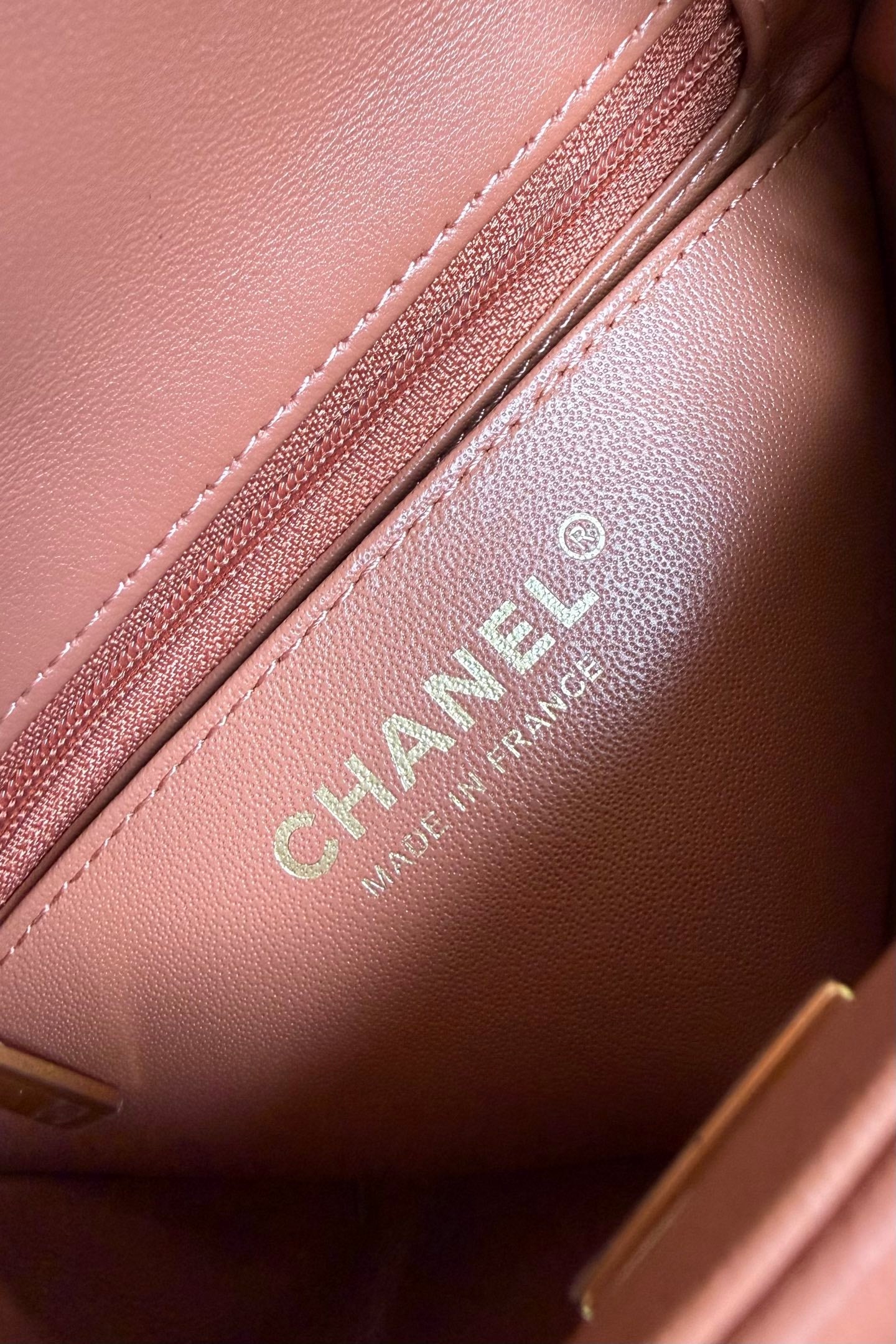 CC Flap Bag 17cm Brown Brick Sheepskin GHW 284820