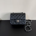 CC Flap Bag 17cm Black Sheepskin SHW 284824