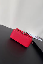CC Flap Bag 17cm Red Caviar SHW 284745