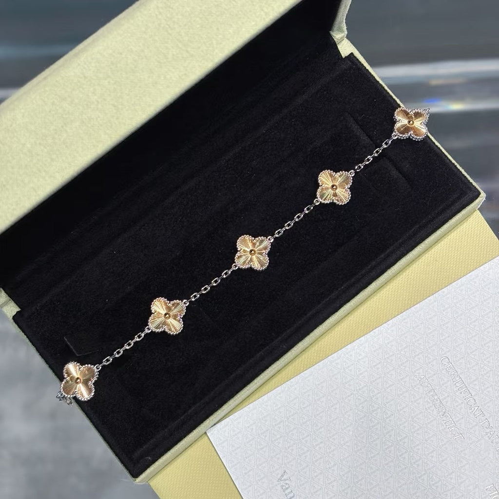 CLOVER BRACELET 5 MOTIFS GOLD