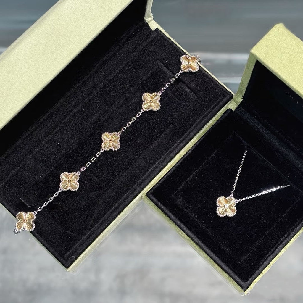 CLOVER BRACELET 5 MOTIFS GOLD