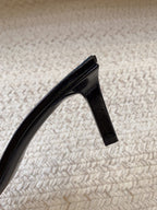 HIGH MULES WITH SQUARE TOE IN BLACK GLOSSY CALFSKIN
