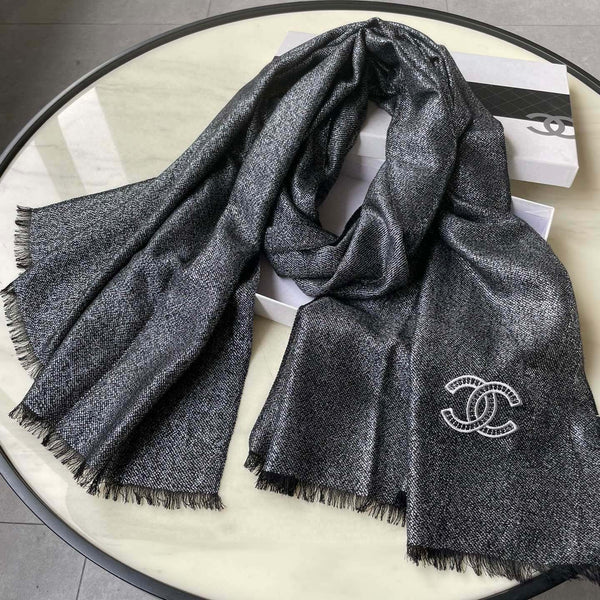 CC Scarf 210 CM In Black Cashmere 418353