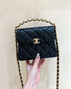 24s 31 ruecambon 15cm black caviar leather