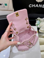 24a duma backpack pink caviar leather light gold hardware