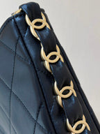 The Chanel 24K Hobo Underarm Bag Black Lambskin 256166