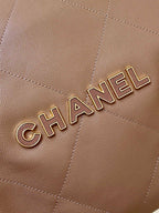 CC 24K Hobo 22 Bag Brown Grained Calfskin