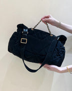 Chanel 24N Coco Neige Handbags Black Velvet 256069