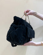 Chanel 24N Coco Neige Handbags Black Velvet 256069