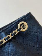25C Backpack 18cm Black Calfsin Gold Hardware