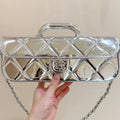 Chanel 2025 Bag 30cm Silver Shine Calfskin 345970