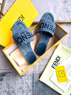 FF 5 Denim Canvas Slide