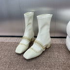 CD Ankle knight boots white gold patent leather 433113