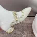 CD Ankle knight boots white gold patent leather 433113