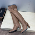 YSL Julia Long Boots 90mm Brown Cowhide 551937